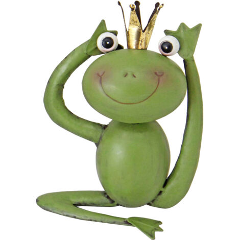 TrendLine Dekofigur Frosch Metall 27 x 21 cm grün Dekofigur