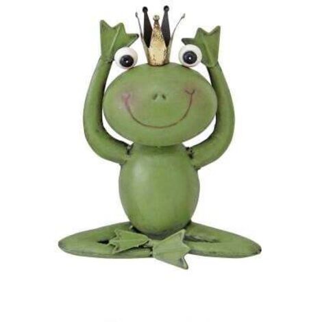 TrendLine Dekofigur Frosch Metall 27 x 23 cm grün Dekofigur