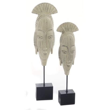 TrendLine Dekofigur Maske 40 cm weiß schwarz Tischdekoration