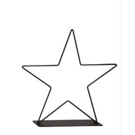 TrendLine Dekofigur Metallstern 40 x 5 cm schwarz Dekofigur