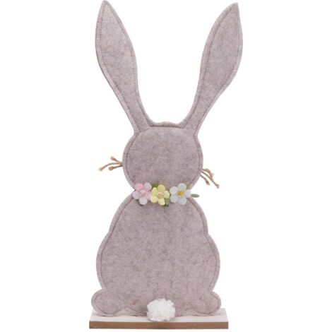 TrendLine Dekofigur Osterhase 45 cm braungrau Osterdeko Hasendeko