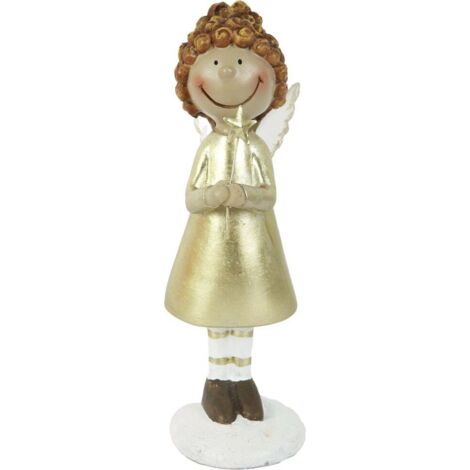 TrendLine Dekofigur Polyresin Engel 18 x 6 x 6 cm gold