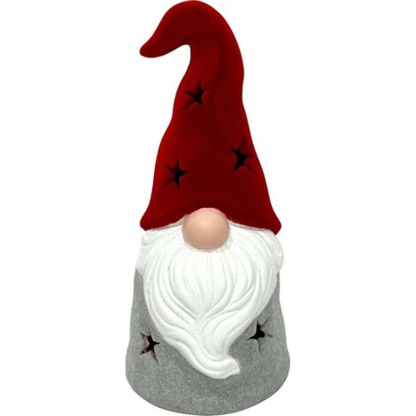 TrendLine Dekofigur Weihnachtsmann Keramik 22,5 x 11,5 x 10 cm rot-weiß