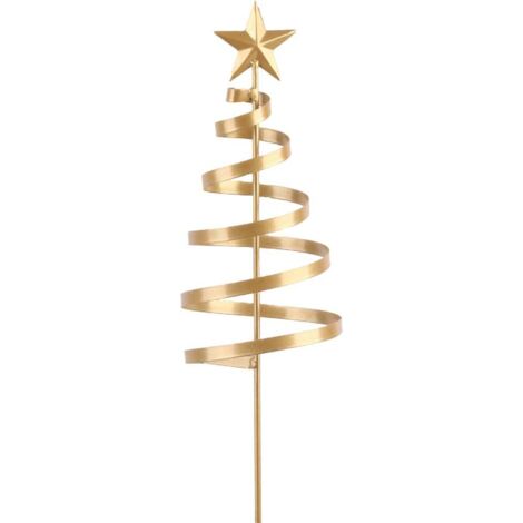 TrendLine Dekostecker Eisen Weihnachtsstern 100 x 11 cm gold Stecker