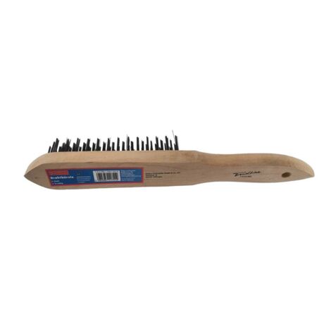 TrendLine Drahtbürste Stahl 5-reihig Holzgriff Grillreiniger Stahlbürste