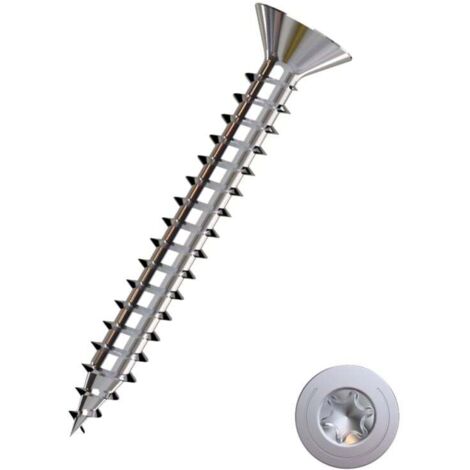 TrendLine Edelstahlschrauben 5,0 x 60 mm TX 25 80 Stück Spanplattenschrauben