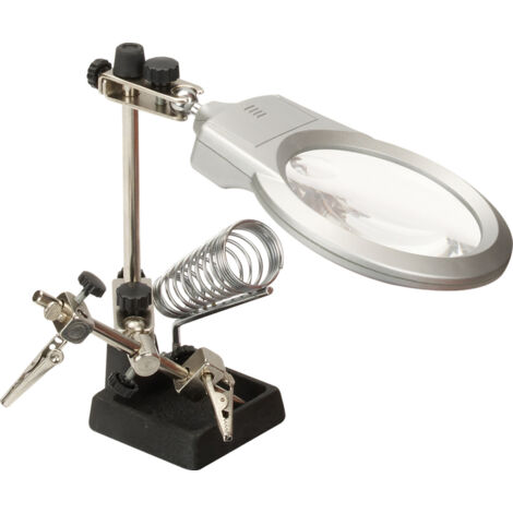 TrendLine Feinmechaniker-Set mit LED-Lupe dritte Hand Lötlupe