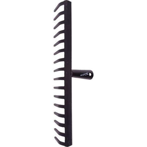 TrendLine Gartenrechen 16 Zinken, schwarz, pulverbeschichtet Laubrechen