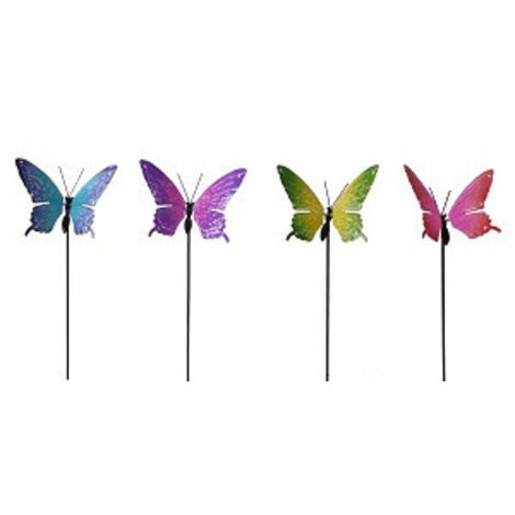 TrendLine Gartenstecker Metall Schmetterling sortiert 93 cm