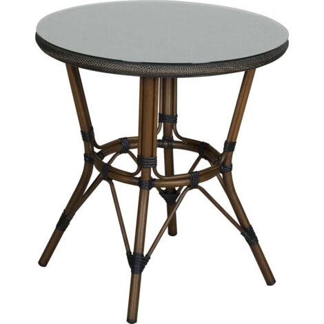 TrendLine Gartentisch Valencia rund gastronomietauglich Bistrotisch Balkontisch