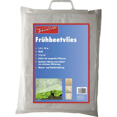 TrendLine Gartenvlies Frühbeetvlies Pflanzenschutz 1,5 x 10 m Beetvlies Vlies