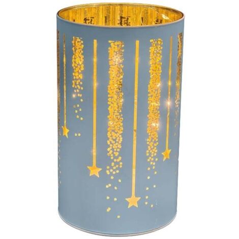 TrendLine Glasgefäß Glas Ø 10 x 17 cm weiß Windlicht