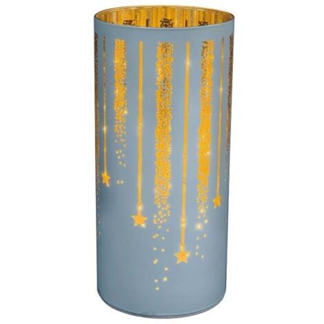 TrendLine Glasgefäß Glas Ø 10 x 22 cm weiß Windlicht