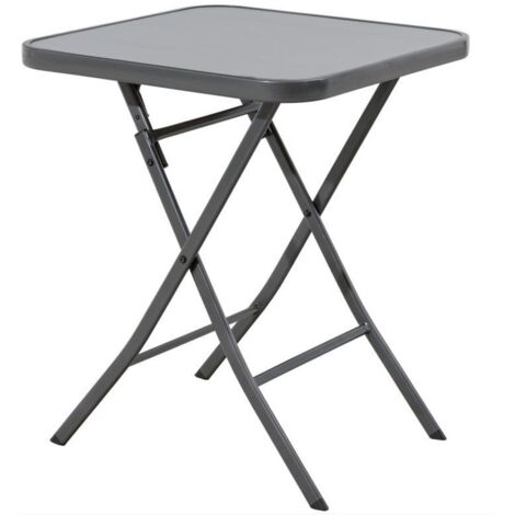 TrendLine Glastisch Terni klappbar anthrazit 60 x 60 x 71 cm Glastisch