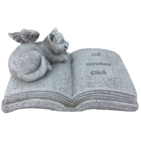 TrendLine Grabsteinschmuck mit Katze 11 x 7 x 6 cm Skulptur