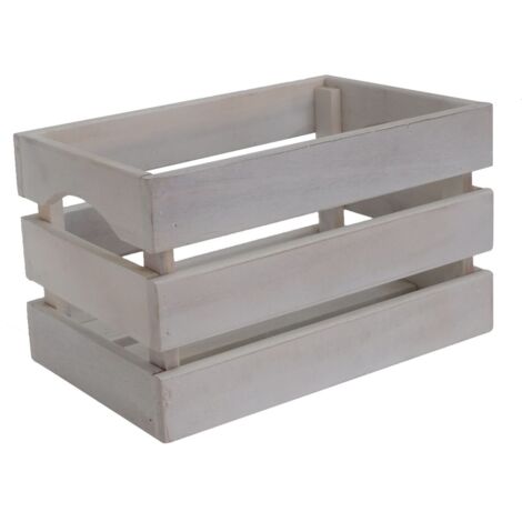 TrendLine Holzbox weiß lasiert 33 x 23,5 x 20 cm (L x B ) Boxen
