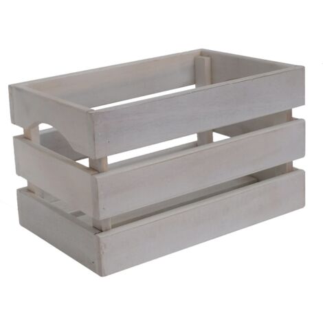 TrendLine Holzbox weiß lasiert 39 x 29 x 21 cm (L x B ) Boxen