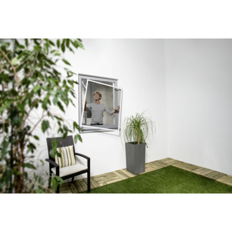 TrendLine Insektenschutz-Fenster 100x120cm Weiß Fliegengitter Mückenschutz
