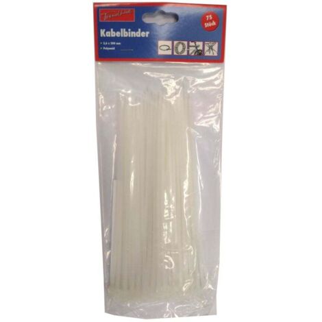 TrendLine Kabelbinder 3,6 x 200 mm Transparent 75 Stück Polyamid Kabel Binder