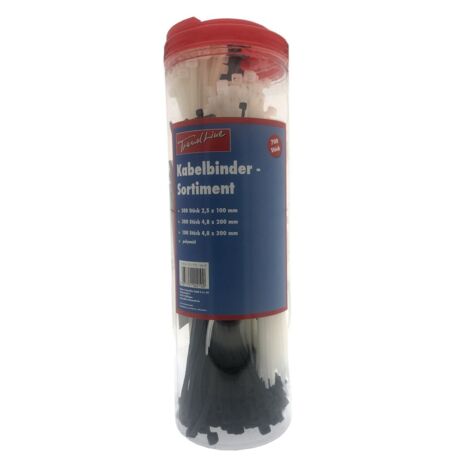 TrendLine Kabelbinder 700 Stück Gemischt Schwarz-Weiß Polyamid Kabel
