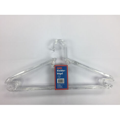 TrendLine Kleiderbügel mit Steg 5er Pack transparent