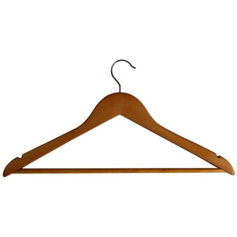TrendLine Kleiderbügel mit Steg aus Holz Kostümbügel