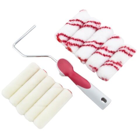 TrendLine Kleinrollerset Lack 11-teilig Lackroller 5xVelourswalzen 5xNylonwalzen