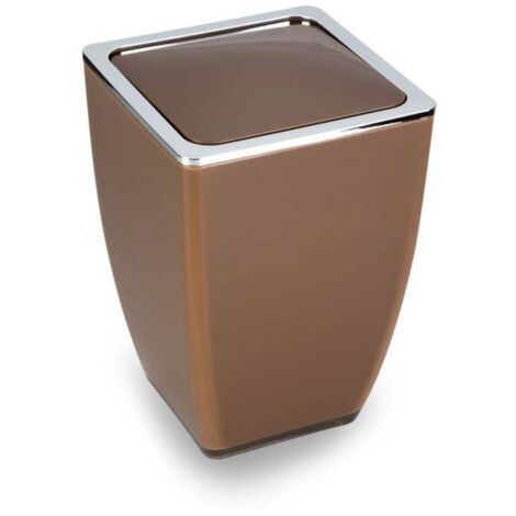 TrendLine Kosmetikeimer Cube 5l cappuccino Mülleimer Schwingdeckeleimer Badeimer