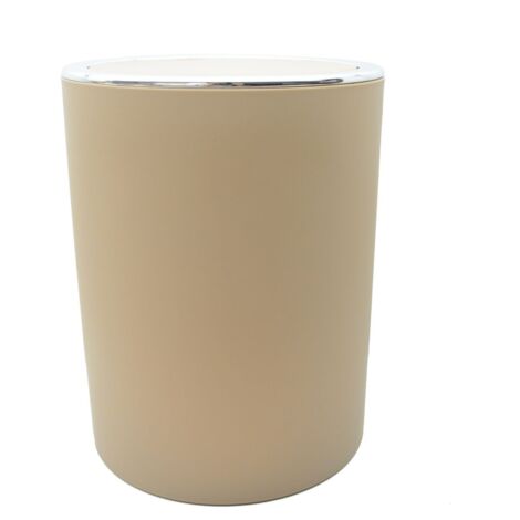Trendline Kosmetikeimer Ring cappuccino 5 l Badeimer Mülleimer Abfalleimer