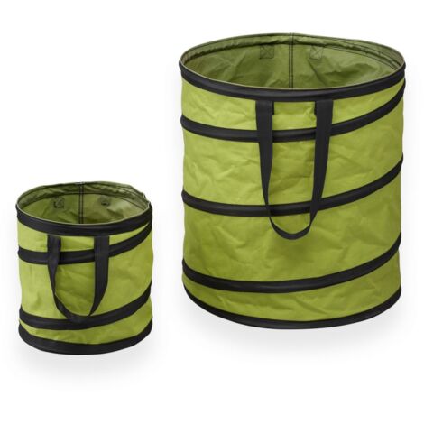 TrendLine Laub- und Grastonne Set 85 L und 15 l grün Gartenabfallbehälter