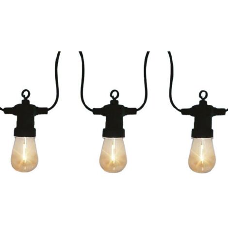 TrendLine LED Lichterkette 10 LED Edison Birne für Außen, LED Technik Lichterketten