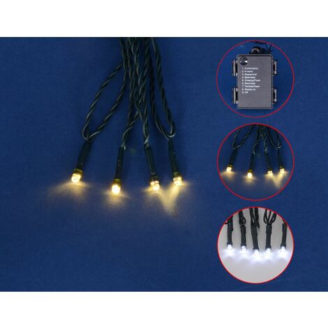 TrendLine LED Lichterkette 120 LED Batteriebetrieben 8 Funktionen Weihnachten