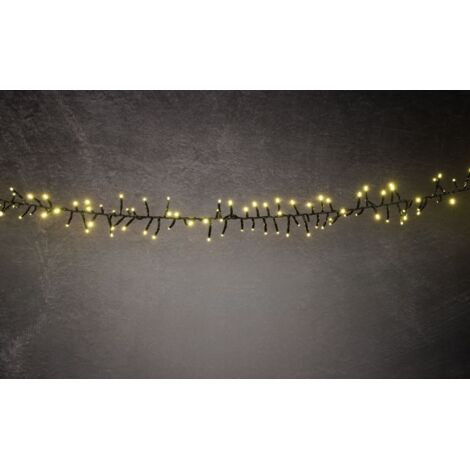 TrendLine LED-Lichterkette Cluster Außen 3 m warmweiß-schwarz mit Timer, Dimmer Lichterketten