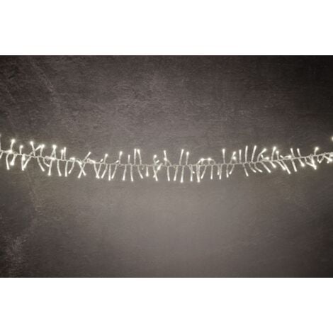 TrendLine LED-Lichterkette Cluster Außen 6 m warmweiß-transparent mit Timer, Dimmer Lichterketten