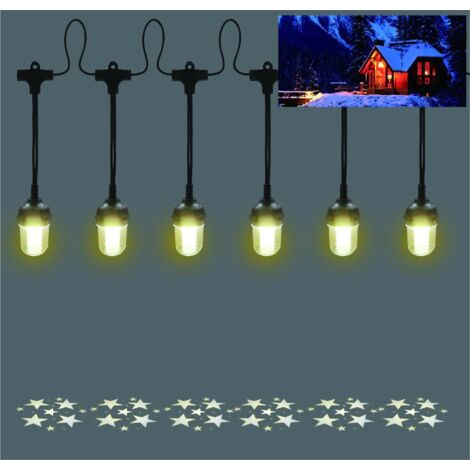 TrendLine LED-Lichterkette Projektor Sterne Außen 2,5 m warmweiß mit Timer Lichterkette