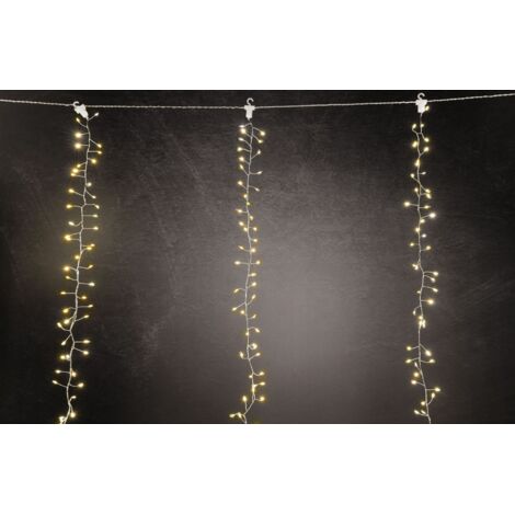 TrendLine LED-Lichtervorhang Micro Außen 1,9 x 1,5 m warmweiß mit Timer Lichterketten