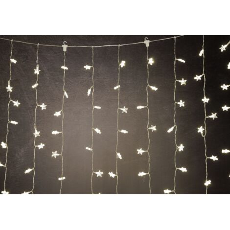 TrendLine Lichtervorhang 200 LED Sterne Timerfunktion Weichnachtsbeleuchtung