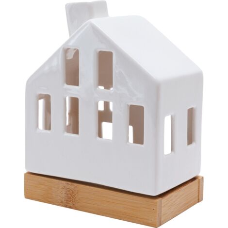 TrendLine Lichthaus Keramik 9 cm weiß Figur