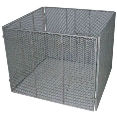 TrendLine Metallkomposter 100 x 100 x 80 cm Gartenkomposter Streckmetall