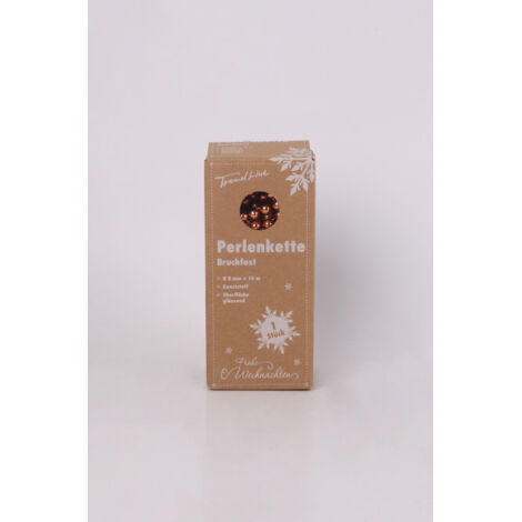 TrendLine Perlenkette bruchfest langlebig 10 m espresso Christbaum- & Feiertagsschmuck