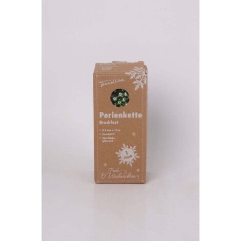 TrendLine Perlenkette bruchfest langlebig 10 m light green Christbaum- & Feiertagsschmuck