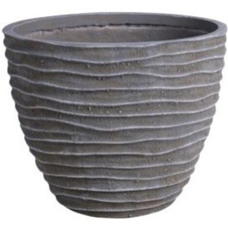 TrendLine Pflanzkübel Pflanztopf Blumentopf Blumenkübel Ø 31,5xH 24,8 cm grau