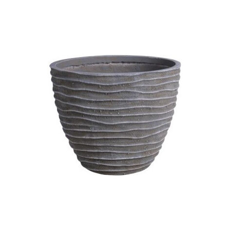TrendLine Pflanzkübel Pflanztopf Blumentopf Blumenkübel Ø 44,5xH 35,5 cm grau