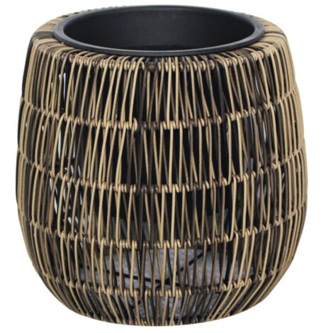 TrendLine Polyrattan Pflanztopf Ø 28 x 26 cm braun Körbe, Blumentöpfe, -kästen & Untersetzer