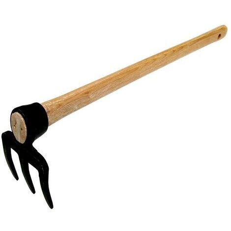 TrendLine Rechen 3 Zinken klein für Hochbeet Gartenrechen Handrechen Rechenbesen