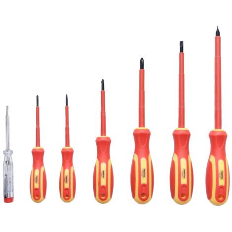 TrendLine Schraubendreher-Set 7-teilig VDE Schraubenzieher Kreuz Schlitz