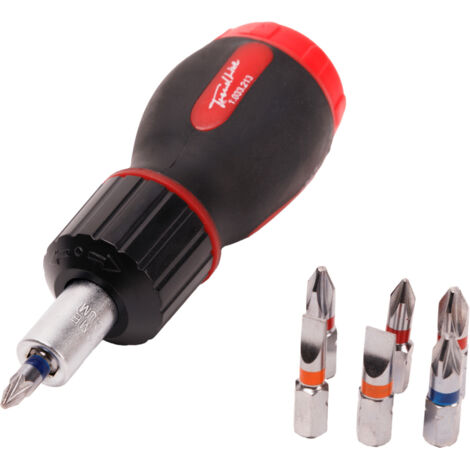 TrendLine Schraubendreher-Set 8-teilig 7 Bits Schlitz Kreuz Chrom-Vanadium-Stahl