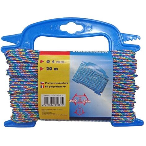 TrendLine Seil Ø 4mmx20m Blau/Rot/Weiß Polypropylen Mehrzweckseil Allzweckseil