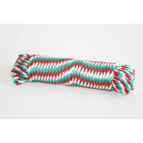 TrendLine Seil 6 mm x 15 m, grün - weiß - rot  TrendLine Seil 6 Mm X 15 M  Seil  2077632814549  Trendline  2077632814549
