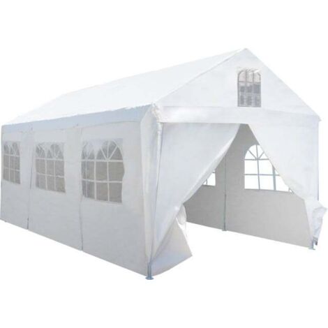 TrendLine Seitenteile für Großraumzelt 3 x 6 m, weiß, 6 Stück Seitenplane